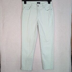 Not Your Daughter's Jeans Women's Size 8 Pale Mint Green Diamond Design